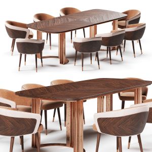 Modern Solid Wood Leisure Chairs With Wooden Table