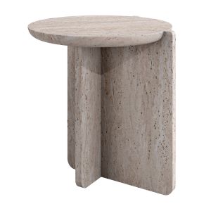 Notch Travertine Side Tables By Maami Home