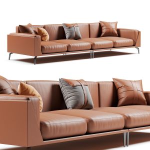 Francesca Neo-modern Genuine Leather Sofa