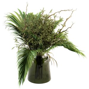 Bouquet - Green Branch Of Palm In Vase 50