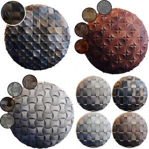Wooden 3D Panels PBR Materials Collection