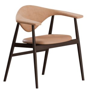 Masculo Dining Chair Wood By Gubi