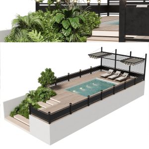 Landscape Furniture With Pool And Roof Garden 22