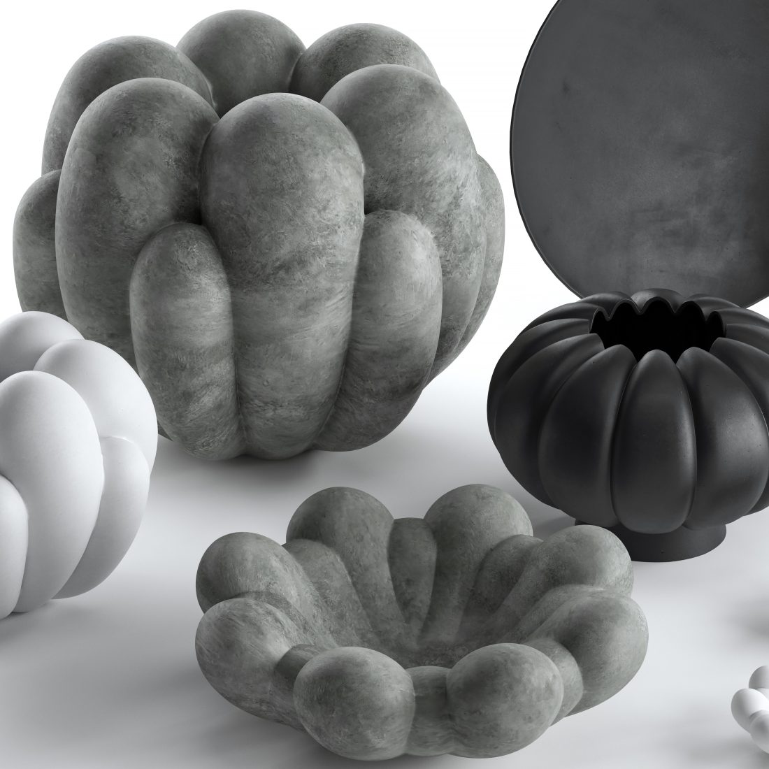 Vases 101 Copenhagen Set 01 - 3D Model for VRay, Corona