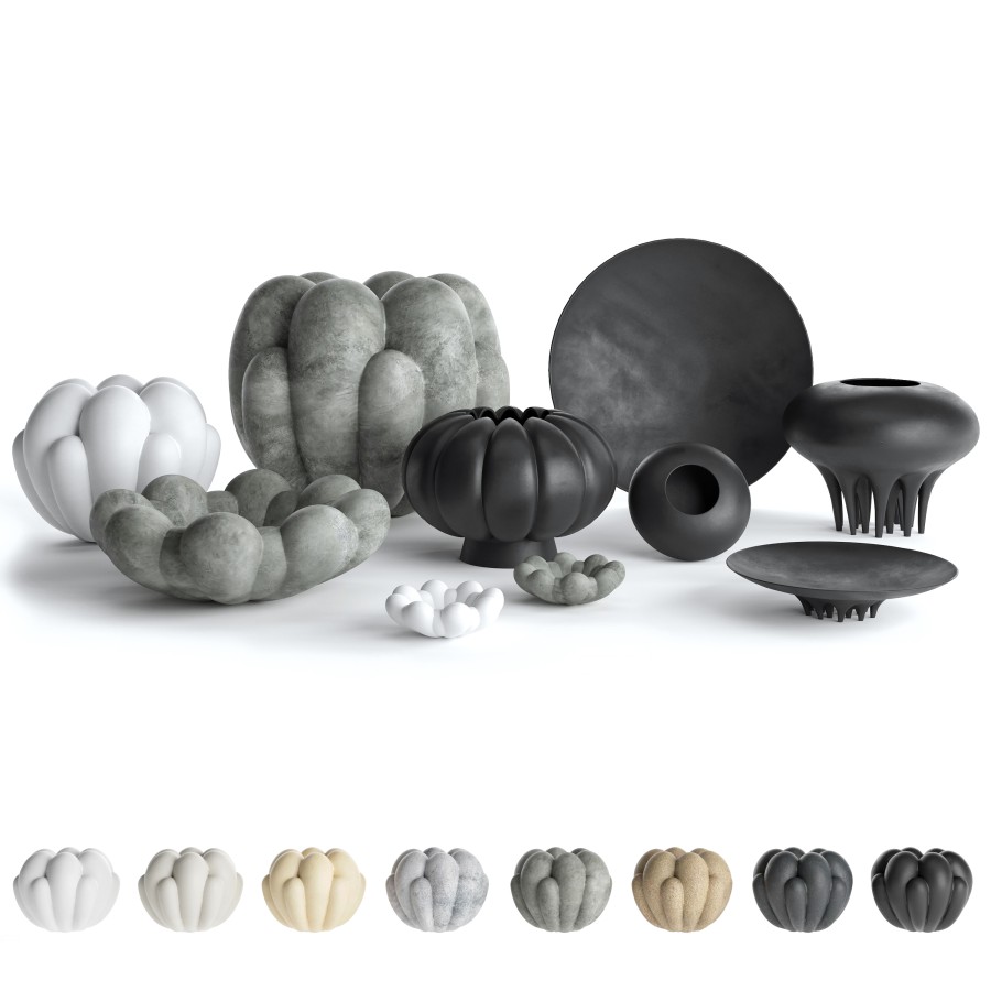 Vases 101 Copenhagen Set 01 - 3D Model for VRay, Corona