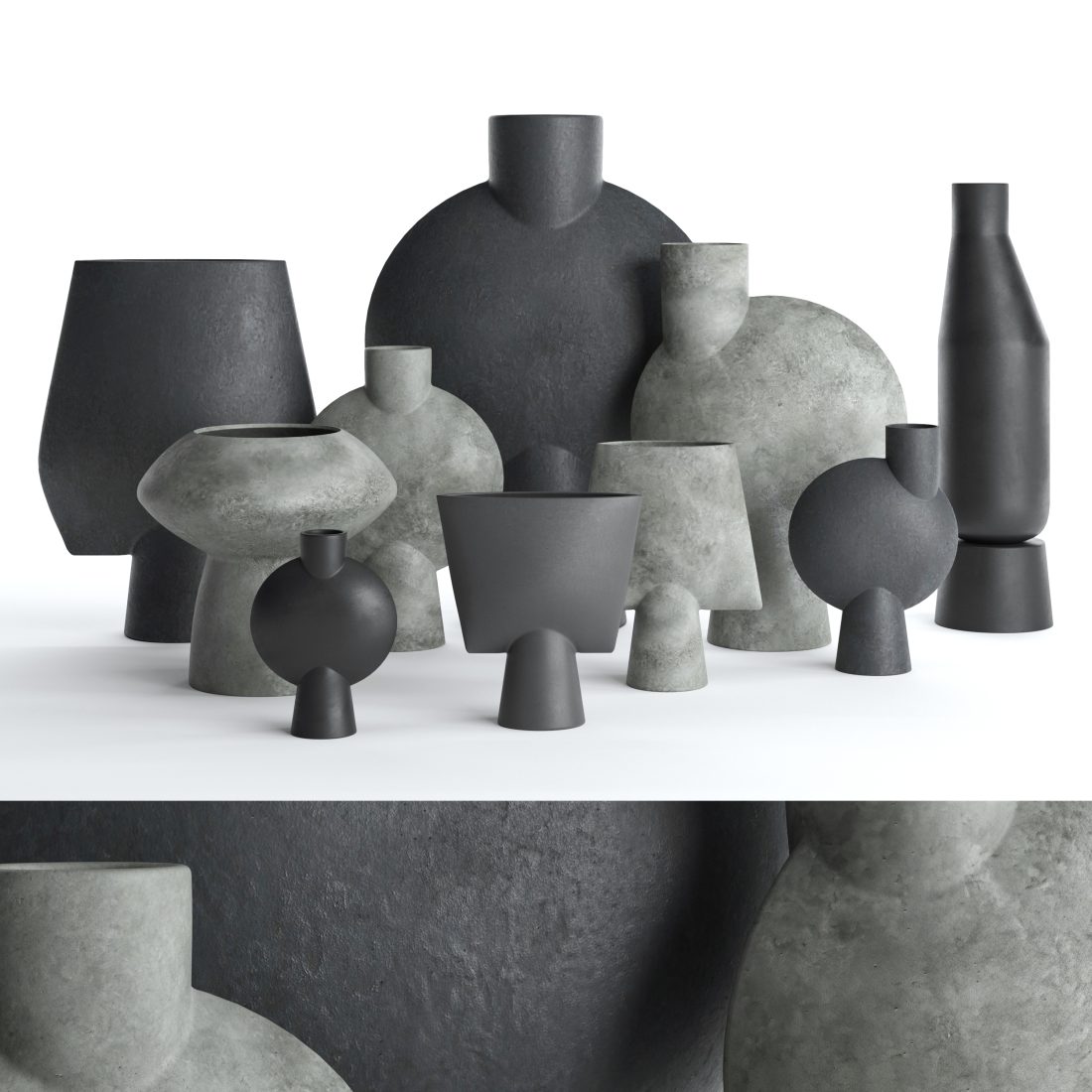 Vases 101 Copenhagen Set 02 3D Model for VRay, Corona | CGMood