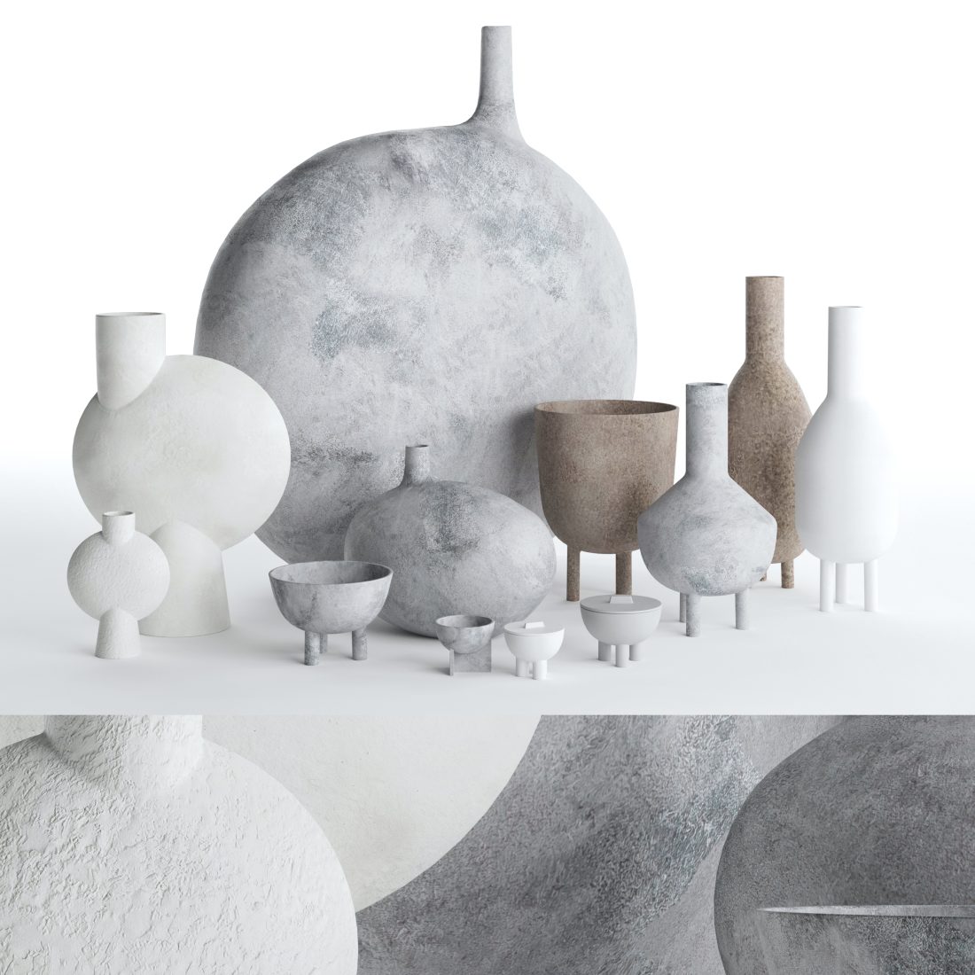 Vases 101 Copenhagen Set 02 3D Model for VRay, Corona | CGMood