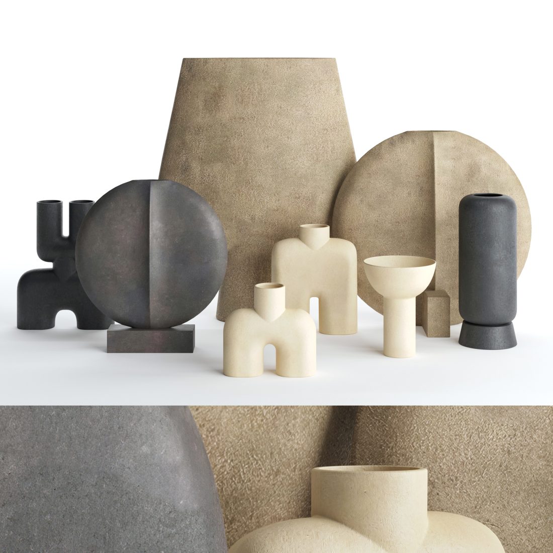 Vases 101 Copenhagen Set 02 3D Model for VRay, Corona | CGMood