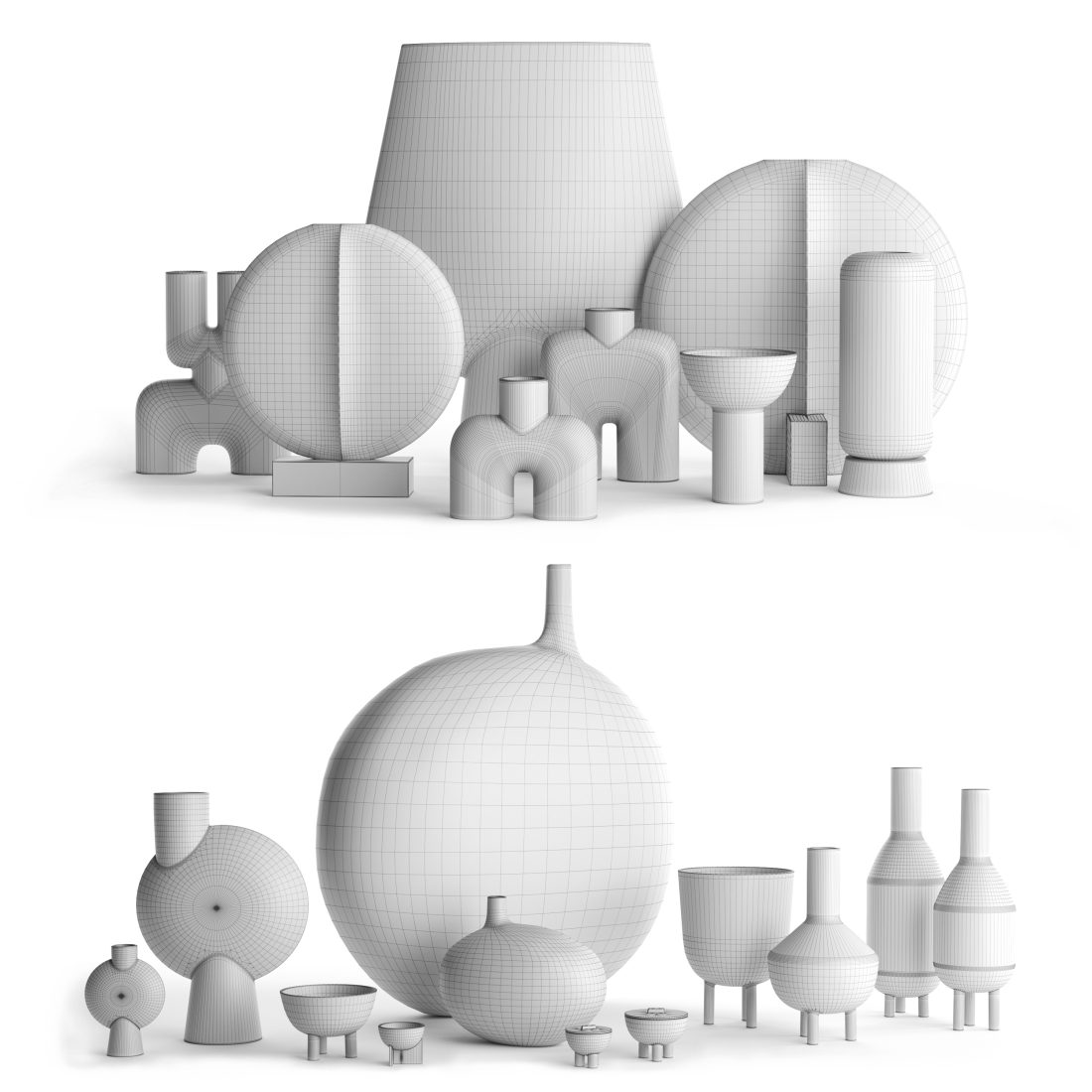 Vases 101 Copenhagen Set 02 3D Model for VRay, Corona | CGMood