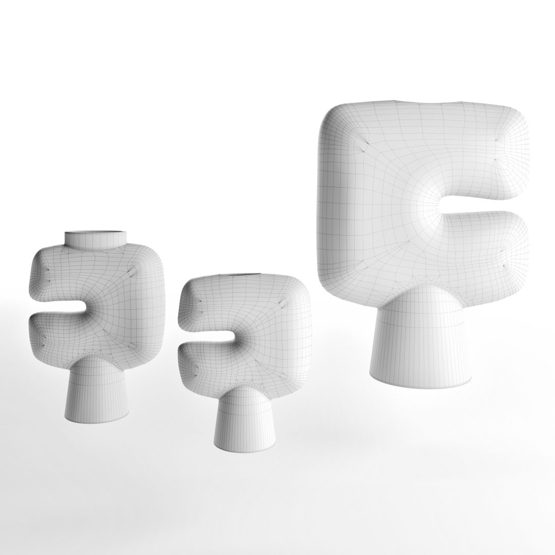 Vases 101 Copenhagen Set 03 - 3D Model for VRay, Corona