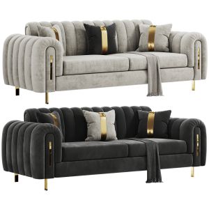 Fh 3002 Brass Line Sofa Set