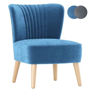Armless Accent Chair Modern Velvet Leisure Chair