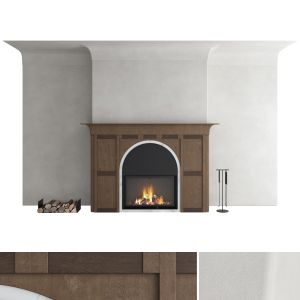 Decorative Wall with Fireplace Set 45