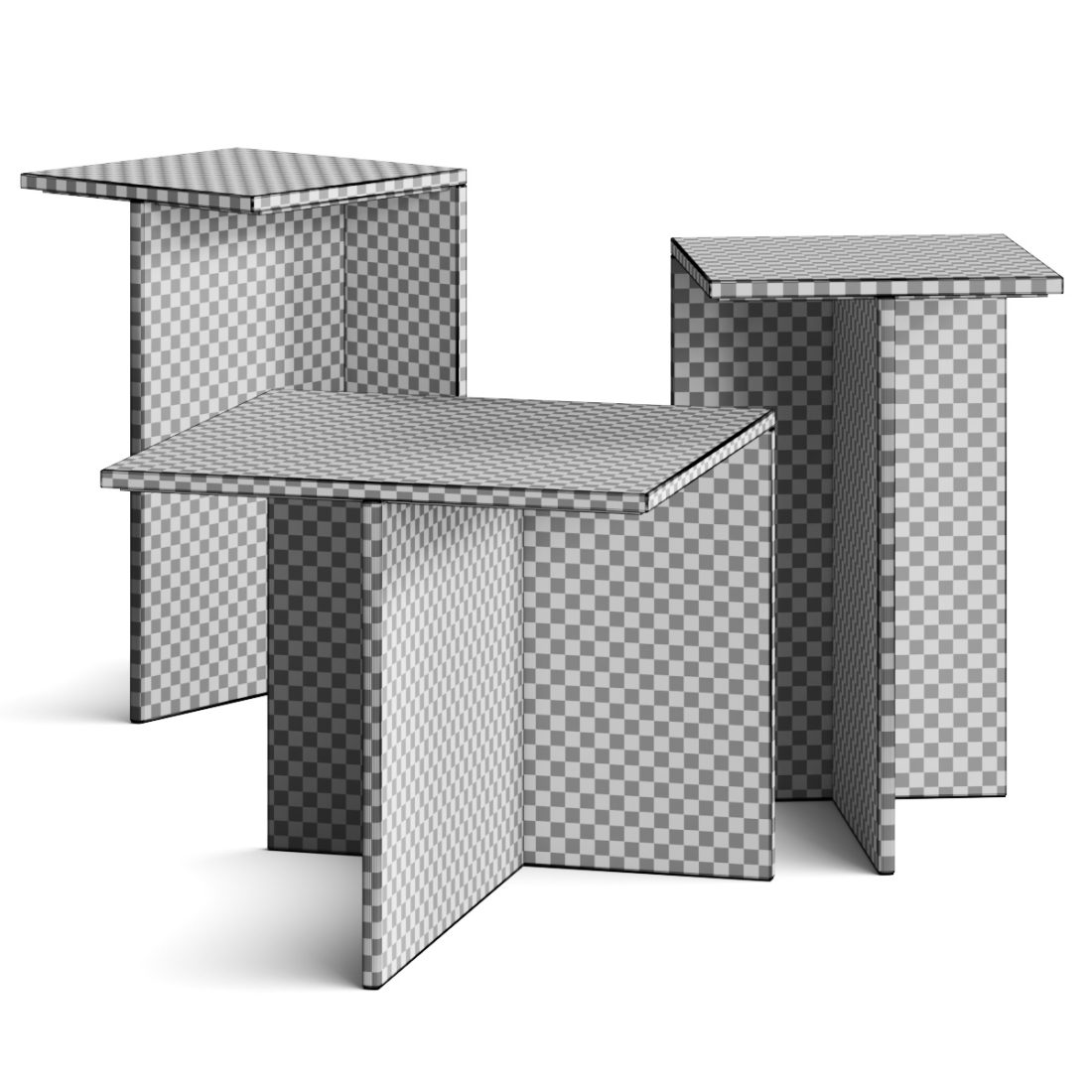 Cb2 Exclusive T Marble Side Tables 3D Model for VRay, Corona | CGMood