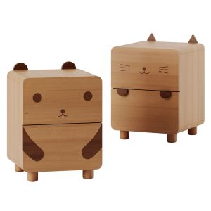 Solid Wood Nightstand For Kids By Apollo Box