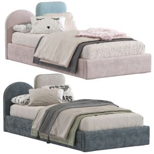 Set 267 Bed with upholstered headboard