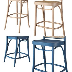 Rejuvenation Ton Caned Counter Stool ans Stool 2 in 1