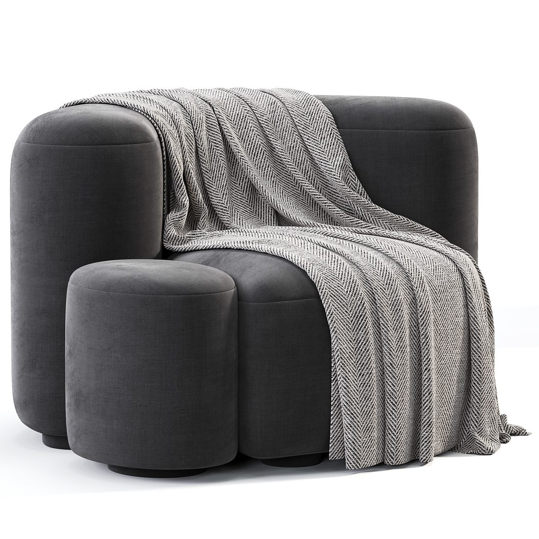 Baba Easy Chair By Gisbert Poppler - 3D Model for Corona