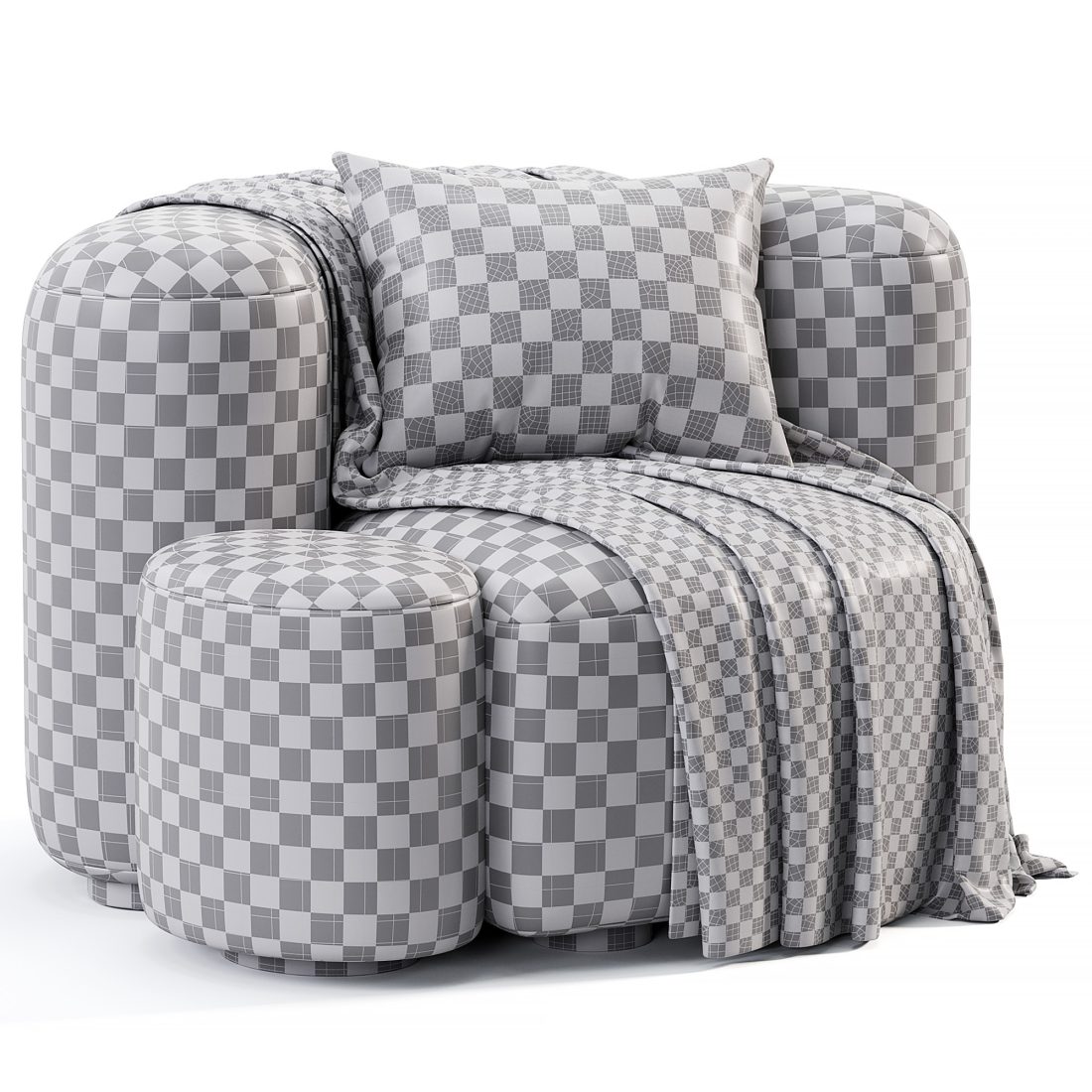 Baba Easy Chair By Gisbert Poppler - 3D Model for Corona
