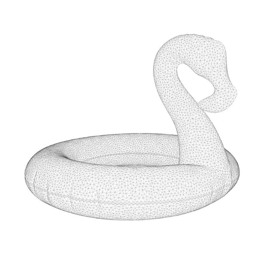 Inflatable Pink Flamingo Toy 3D Model for