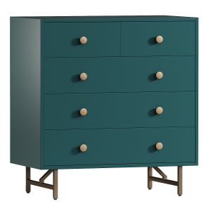 The Valora 5-drawer Dresser In Juniper Green