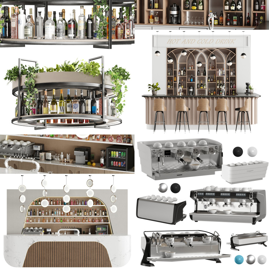 Bar 20 Hotel Bar 3D Model for VRay, Corona | CGMood