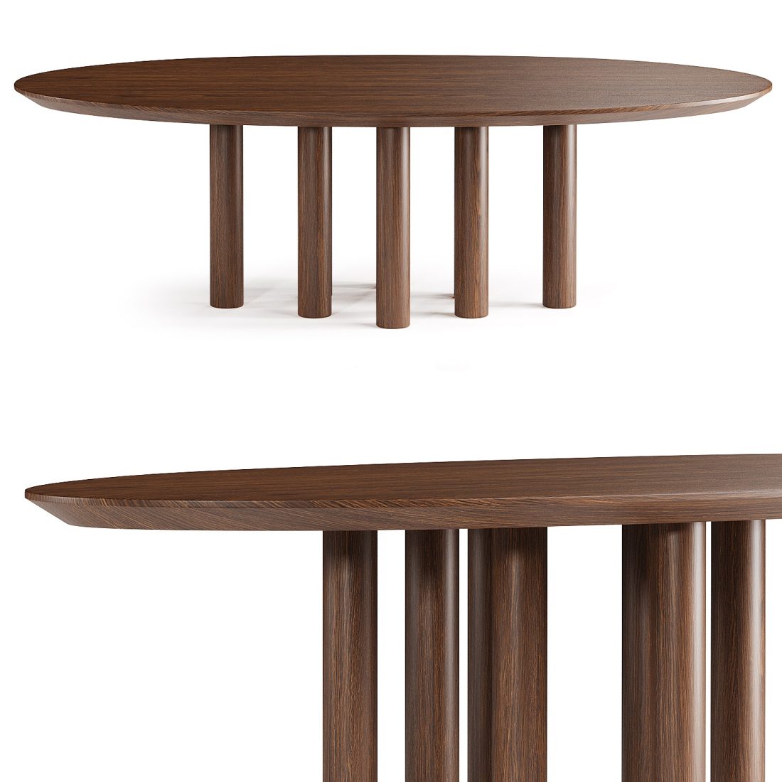 023 Solid Oak Dining Table 3D Model for Corona | CGMood