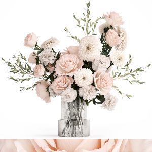 Bouquet Of Pink White Flowers Chrysanthemum Roses