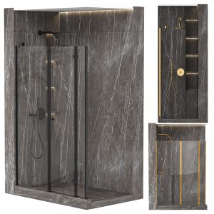Shower Cabin With Partition 01