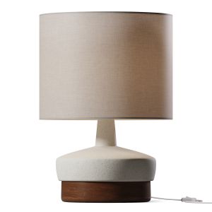 Wood & Ceramic Table Lamp