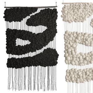 Tapestry "gorynych" White And Black By Helen Loom