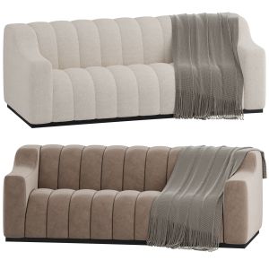 Boucle Cream 3 Seater Sofa By Oroa