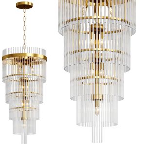 Cascading Glass Rods Chandelier By Oroa