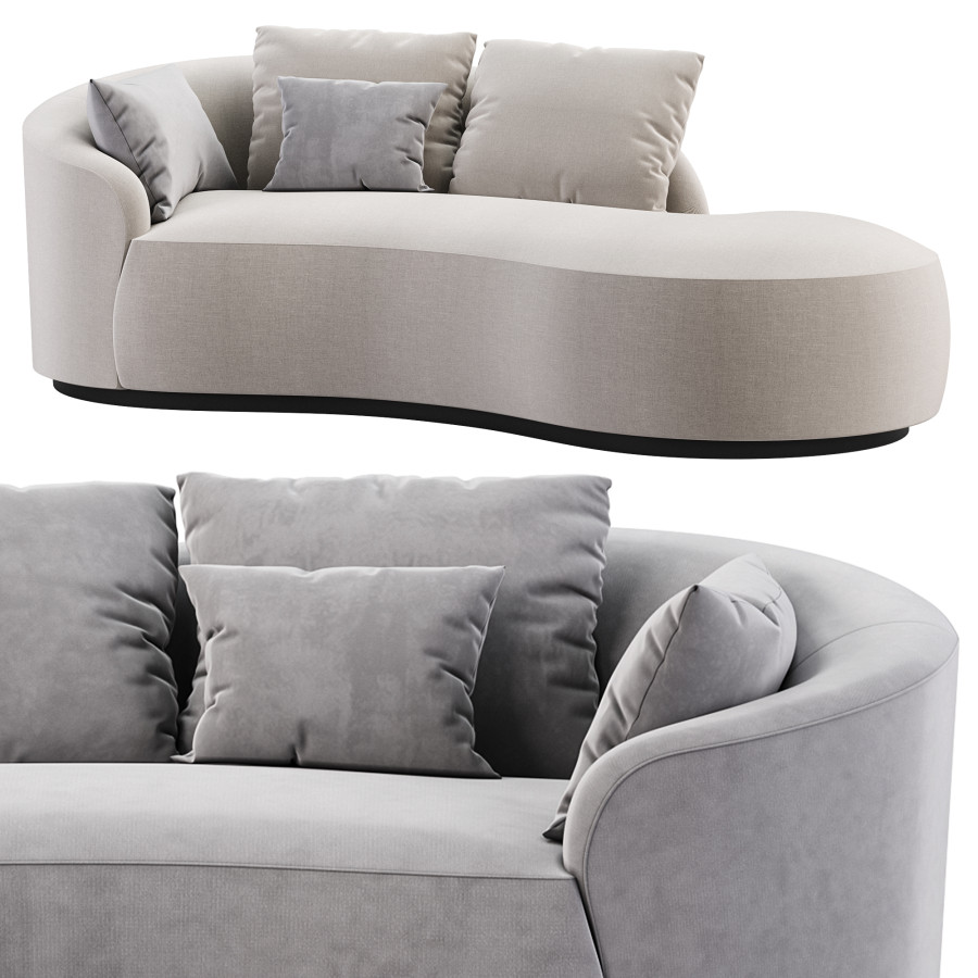 Modern Curved Sofa Eichholtz Bernd 3D Model for Corona | CGMood