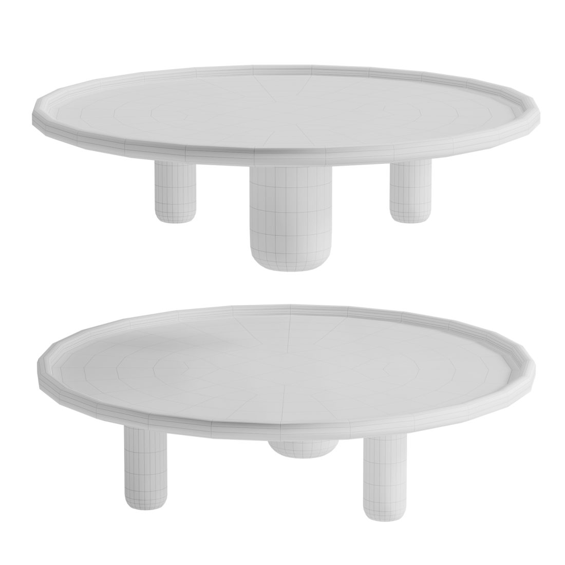 Circular Coffee Table 01 - 3D Model for Corona, VRay
