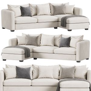 Metz 3 Seater L Shaped Sectional Corner Chaise Sof