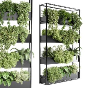 Metal Box Plants On Stand - Set Indoor Plant 457