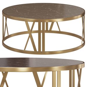 Gold Roman Numeral Coffee Table Eichholtz Baccarat