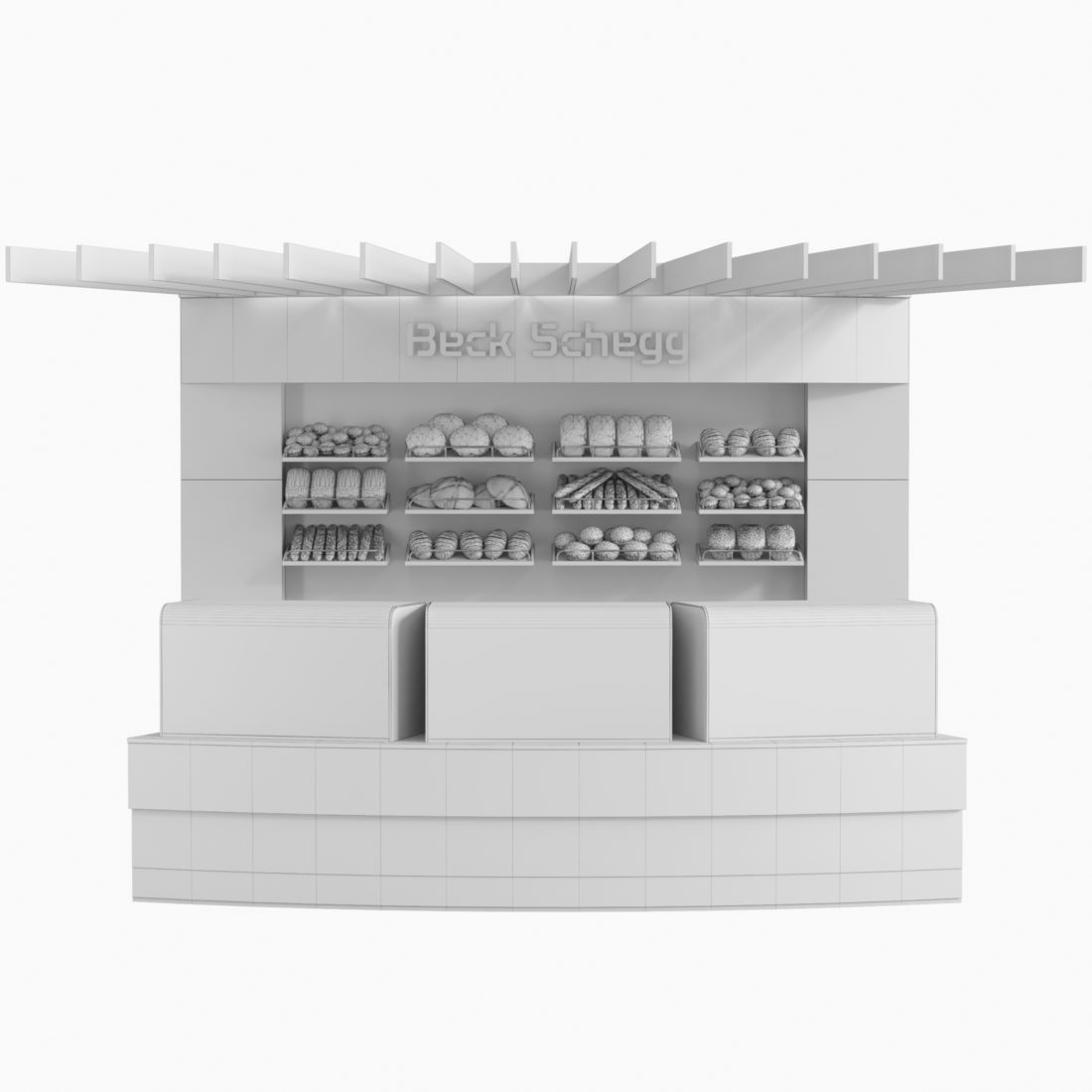 Bakery With Pastries And Desserts 8 3D Model for Corona | CGMood