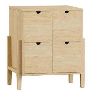 Lubin Storage Chest Of Drawers In Solid Teak