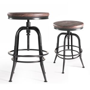 Leary Reclaimed Wood Swivel Counter Stool