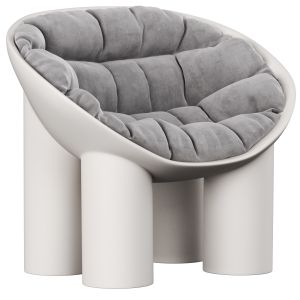 Roly Poly Polyethylene Armchair In Concrete With C