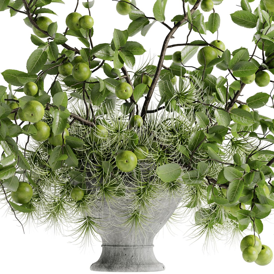 Bouquet Of Berries In A Clay Pot17 - 3D Model for VRay, Corona
