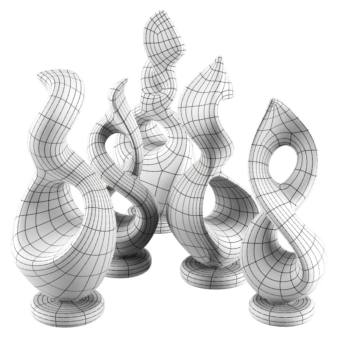 Abstract Sculpture 3D Model for VRay, Corona | CGMood