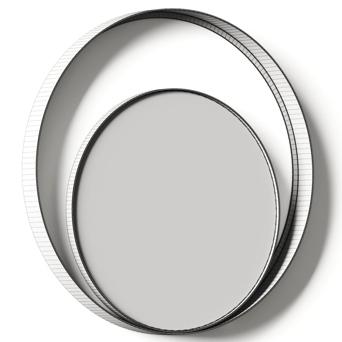 Rugiano Double Ring Wall Mirror 3D Model for VRay, Corona | CGMood