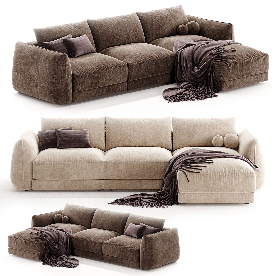 Divan Monterey Modulny Sofa 3D Model for Corona | CGMood