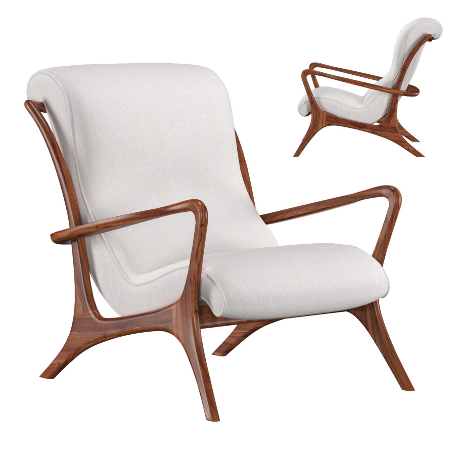 Contour High Back Lounge Chair 3D Model for VRay, Corona | CGMood