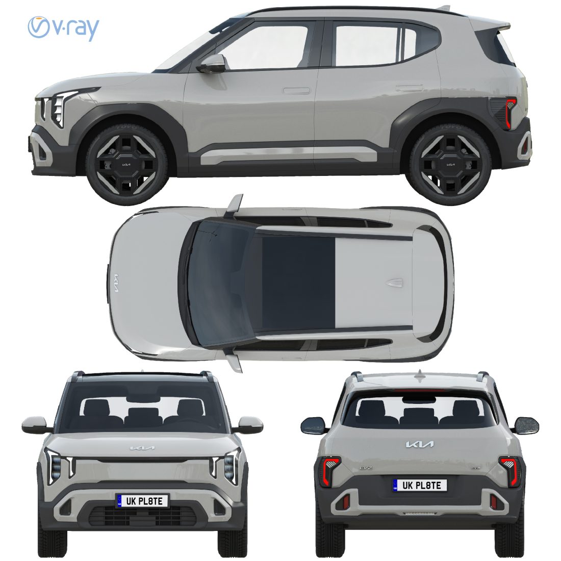 Kia EV2 GT-line 2026 3D Model for VRay | CGMood