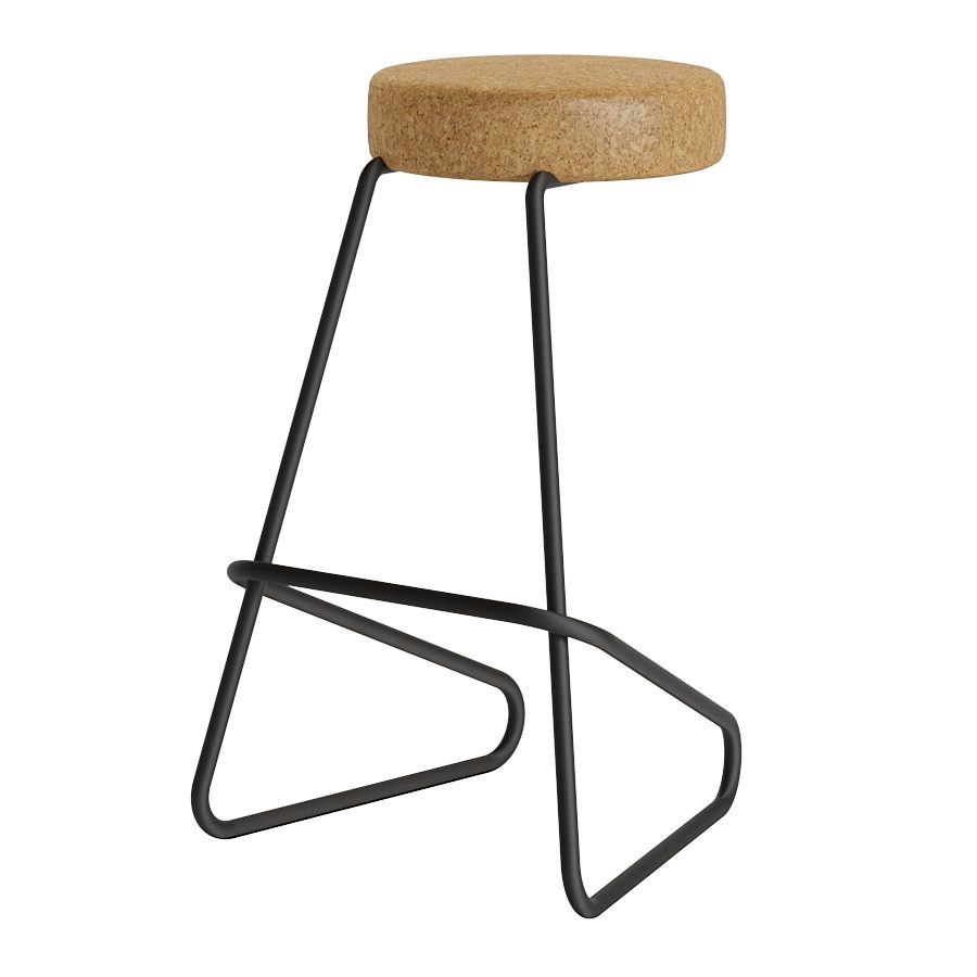 Big Cork Seated Bar Stool Tecta 3D Model for VRay, Corona | CGMood