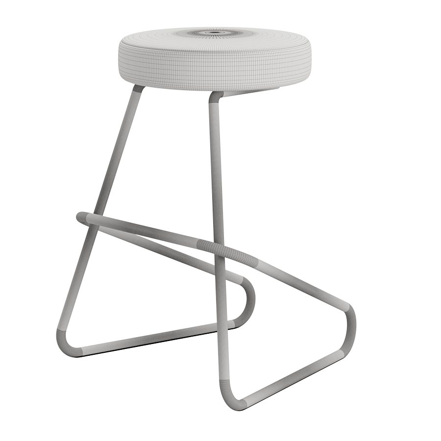 Medium Fabric Seated Bar Stool Tecta 3D Model for VRay, Corona | CGMood